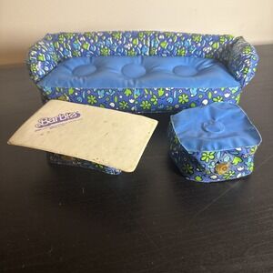 Vintage 1970s Barbie Puff n Play Blow Up Inflatable Furniture 3 Pc Lot Couch